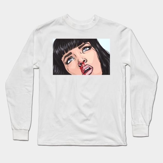 Mia Wallace Long Sleeve T-Shirt by turddemon